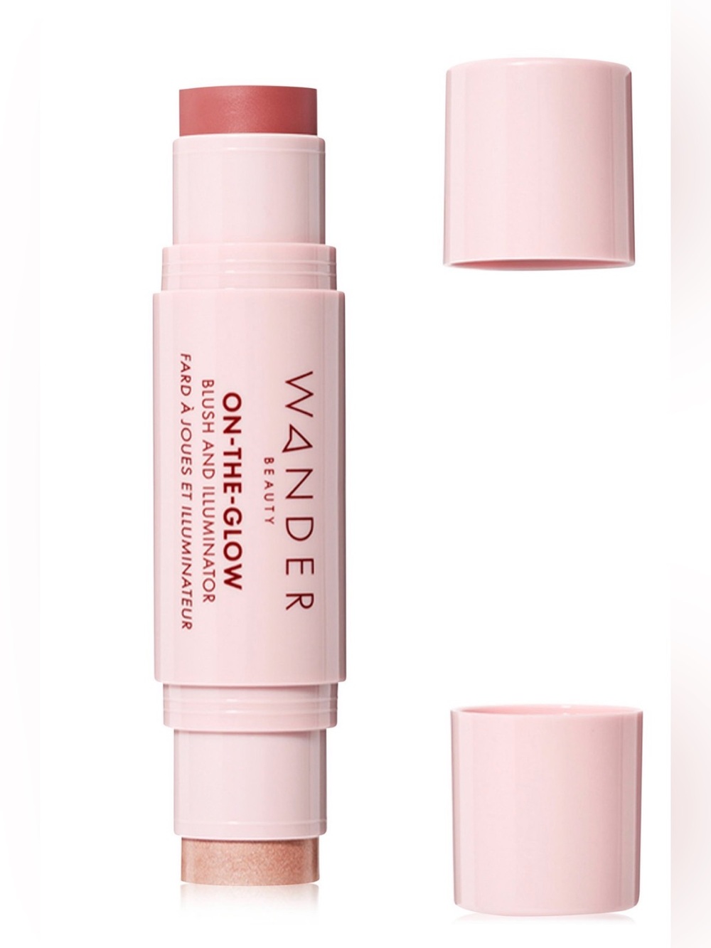 Wander Beauty On-The-Glow Blush & Illuminator, a dual-ended cream stick for lips